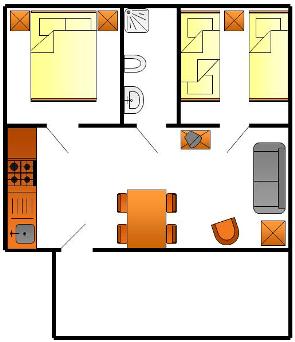 Plattegrond chalet 'Parigi'